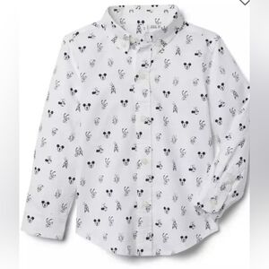 JANIE AND JACK X DISNEY COLLAB  MICKEY &  FRIENDS OXFORD SHIRT SZ 8 NWT
